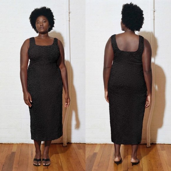 Mara Hoffman Dresses Mara Hoffman Sloan Sleeveless Popcorn Midi Dress Black Size Xl Extra